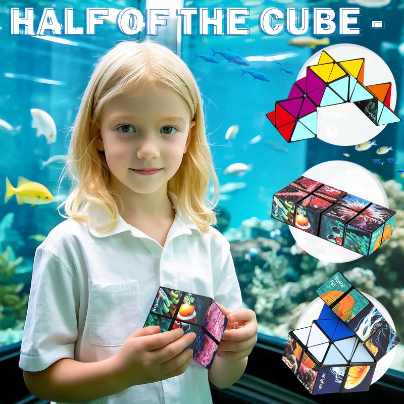 Euclidean Cube Star Cube Magic Cube Set, 2 in 1 Yoshimoto Cube for Kids and Adults, Toys for Boys and Girls Ages 8-12 - Image 4